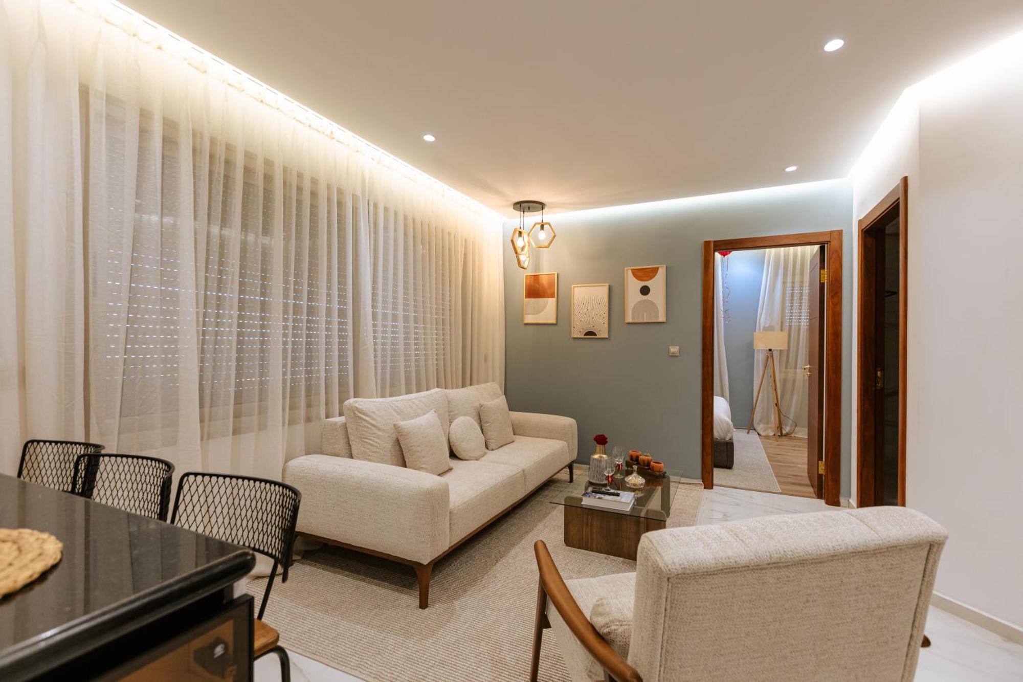 Marina View Residence Luxurious Studio Retreat With Stunning Ocean Views 1 Double Bedroom, 1 Convertible Couch Танжер Экстерьер фото